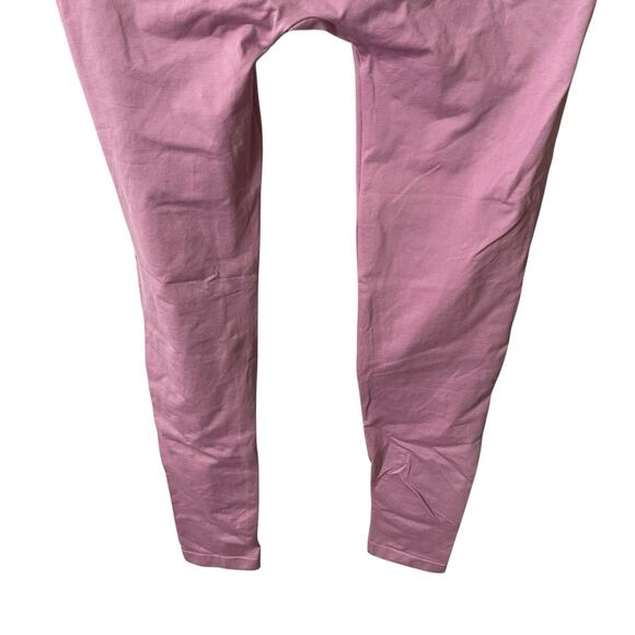 Gymshark Large Fit Leggings Seamless Logo Waistband Pastel Purple White - Picture 8 of 8